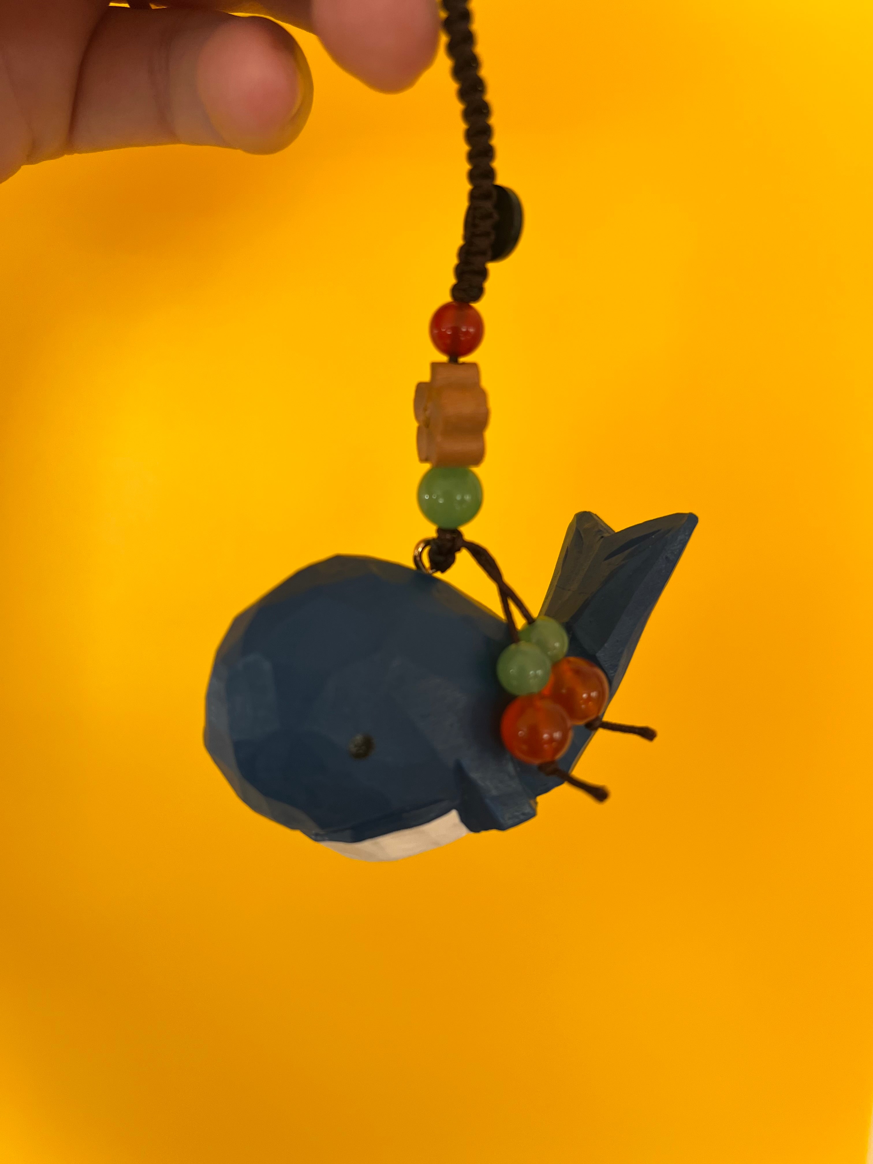 Handmade Wooden Blue Whale Keychain – Ocean Animal Pendant, Cute Bag Charm, Unique Friendship Gift