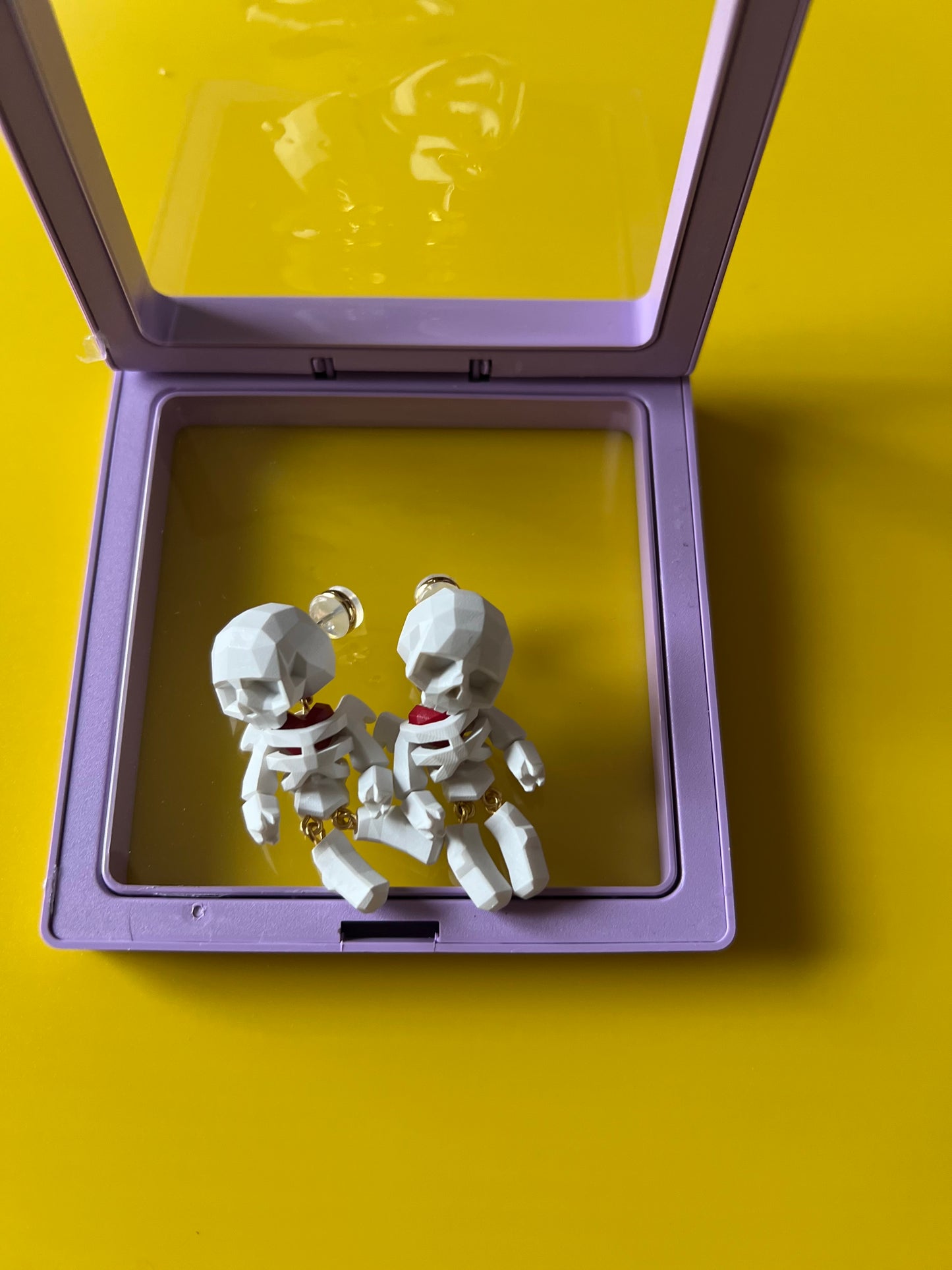 Low-Poly Skeleton Earrings | Fun & Creative Statement Studs