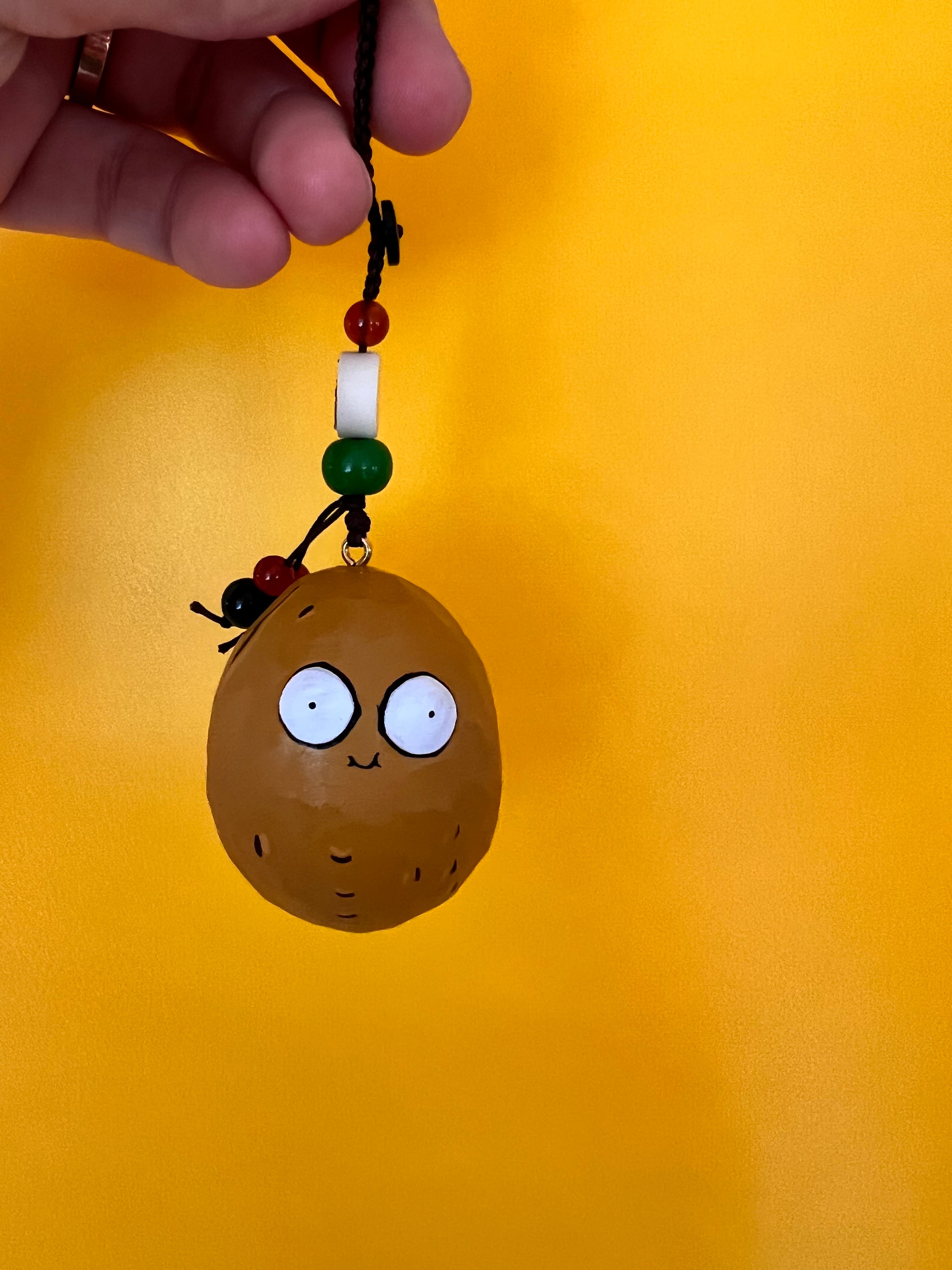 Handmade Wooden Funny Nut Keychain – Quirky Cartoon Pendant, Car Charm, Unique Birthday Gift