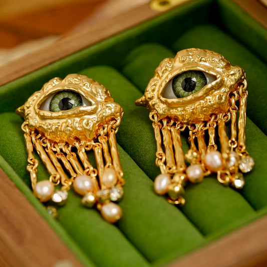 Mystic Eye Vintage Earrings — A bold blend of gothic charm & surreal elegance
