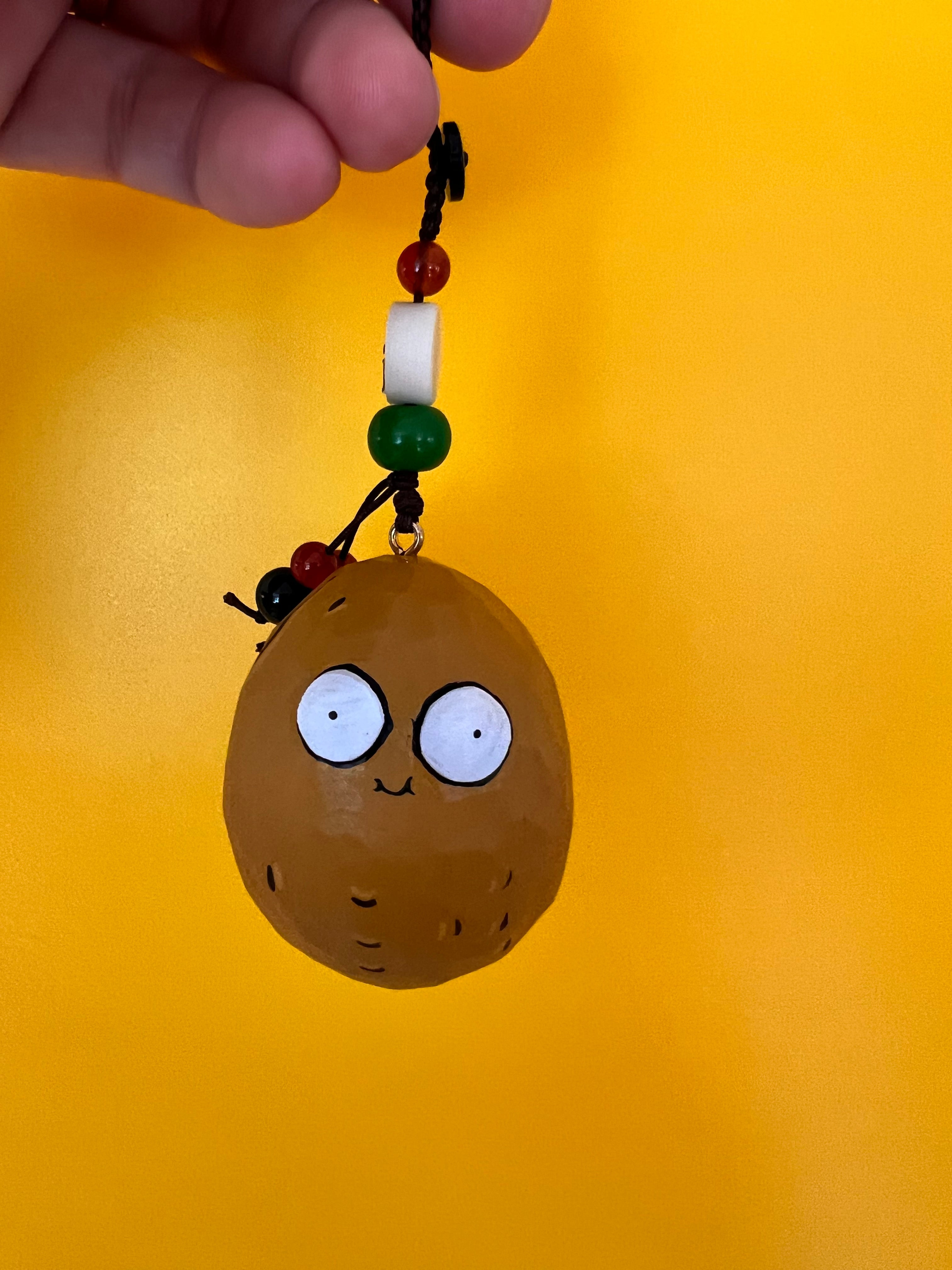 Handmade Wooden Funny Nut Keychain – Quirky Cartoon Pendant, Car Charm, Unique Birthday Gift