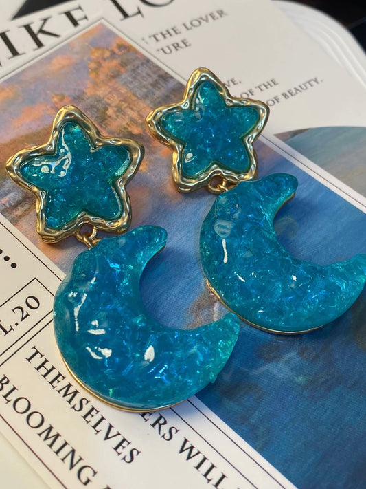 Star & Moon Vintage Earrings