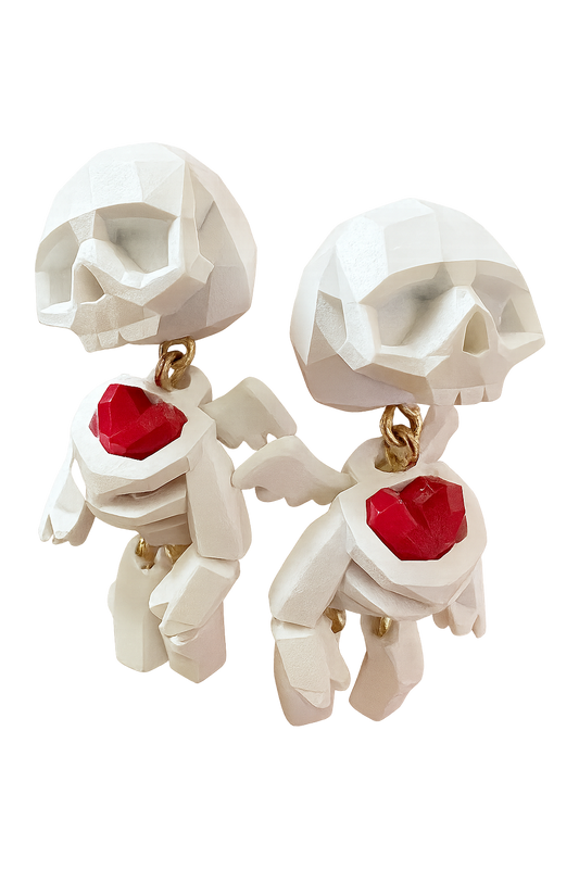 Low-Poly Skeleton Earrings | Fun & Creative Statement Studs